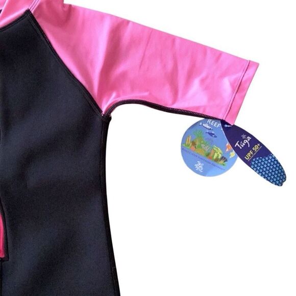 NWT Tuga Sun Swim Protection UPF 50+ Neoprene Wetsuit Girls 7/8 years - Picture 2 of 11